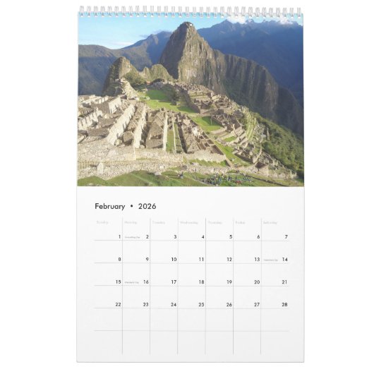 Machu Picchu Peru Schilderachtig wandkalender 2025 Kalender (Feb 2026)