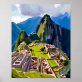 Machu Picchu Peru Schilderij Poster (Voorkant)