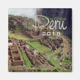 MACHU PICCHU Peru Souvenir Magnet Change Year