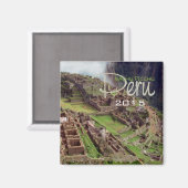 MACHU PICCHU Peru Souvenir Magnet Verander Jaar (Voorkant / Achterkant)