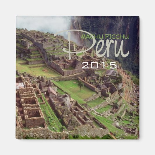 MACHU PICCHU Peru Souvenir Magnet Verander Jaar (Voorkant)