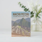 Machu Picchu Peru Travel Art  Briefkaart (Staand voorkant)