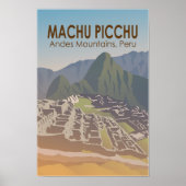 Machu Picchu Peru Travel Art  Poster (Voorkant)