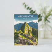 Machu Picchu Peru Travel Inca Ruins Briefkaart (Staand voorkant)