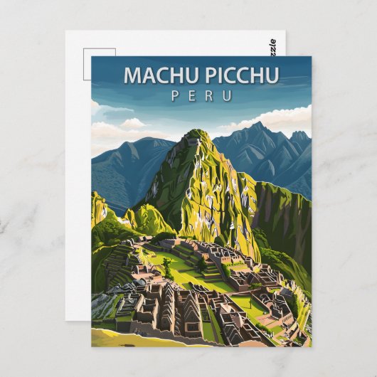 Machu Picchu Peru Travel Inca Ruins Briefkaart (Voorkant / Achterkant)