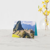 MACHU PICCHU - Peru - uitzicht Kaart (Gele Bloem)
