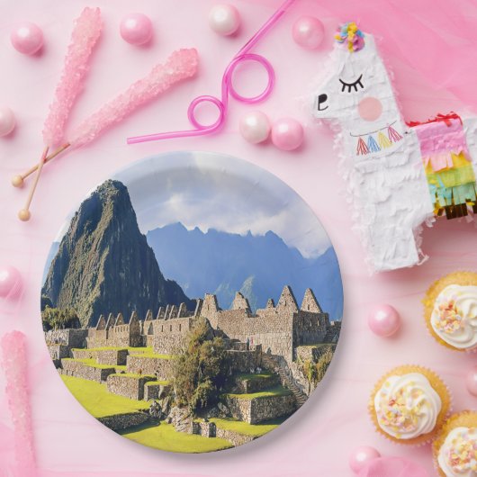 MACHU PICCHU - Peru - uitzicht Papieren Bordje (Feest)