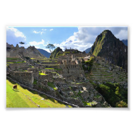 Machu Picchu, Peru, vanmiddag Foto Afdruk