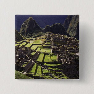 Machu Picchu, Peru Vierkante Button 5,1 Cm