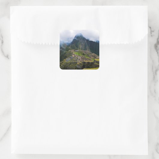 Machu Picchu, Peru Vierkante Sticker (Tas)