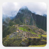 Machu Picchu, Peru Vierkante Sticker (Voorkant)