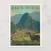 Machu Picchu Peru Vintage Reis Kunst Briefkaart (Voorkant)