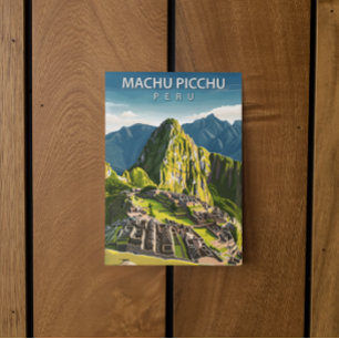 Machu Picchu Peru Vintage Reizen Briefkaart