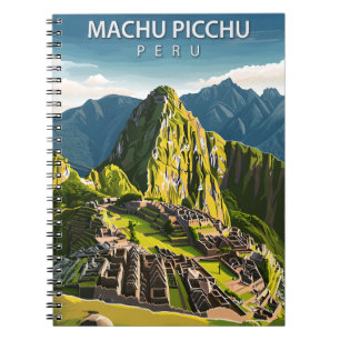 Machu Picchu Peru Vintage Reizen Notitieboek