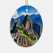 Machu Picchu Peru Waterverf Keramisch Ornament (Rechts)