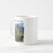 Machu Picchu Peru Waterverf Paint Koffiemok (Voorkant links)