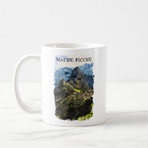 Machu Picchu Peru Waterverf Paint Koffiemok