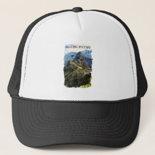  Machu Picchu Peru Waterverf Paint Trucker Pet