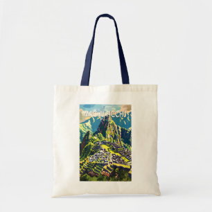 Machu Picchu Peru Zuid-Amerika Reizen Kunst Vintag Tote Bag
