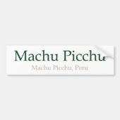 Machu Picchu, PeruMachu Picchu Bumpersticker (Voorkant)