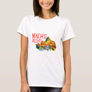 Machu Picchu Pop Art – Kleurrijk Hedendaags T-shirt