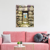 Machu Picchu Portal Uitgerekt Canvas Afdrukken (Insitu (Woonkamer))