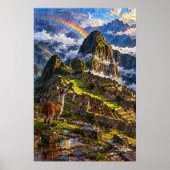 Machu Picchu Regenboog Poster (Voorkant)