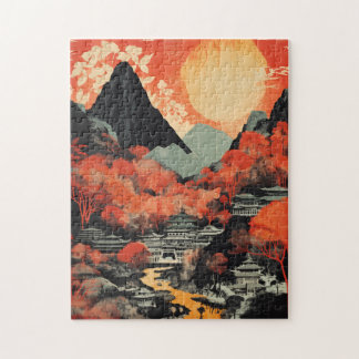 Machu Picchu Reizen Kunst  puzzel Legpuzzel