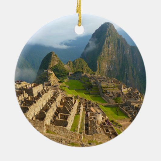 Machu Picchu ruïne Keramisch Ornament (Achterkant)