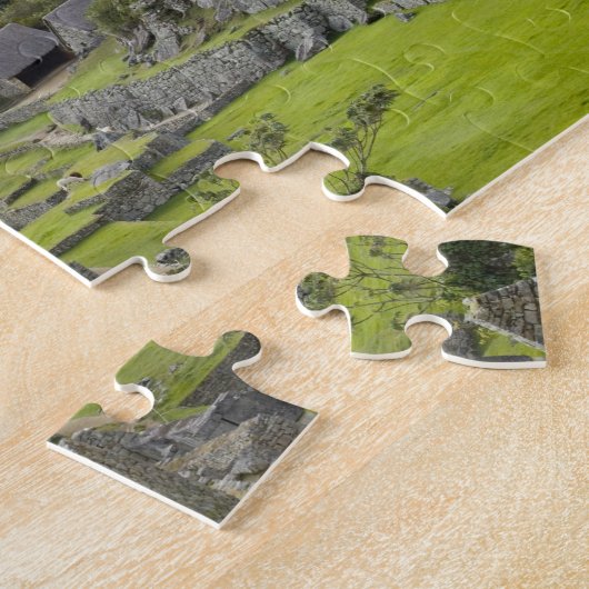 Machu Picchu, ruïnes of Inca city, Peru. 2 Legpuzzel (Zijkant)