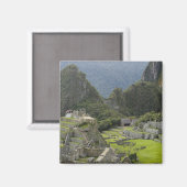 Machu Picchu, ruïnes of Inca city, Peru. 2 Magneet (Voorkant / Achterkant)