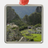 Machu Picchu, ruïnes of Inca city, Peru. 2 Metalen Ornament (Voorkant)