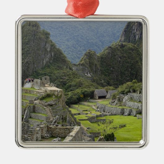 Machu Picchu, ruïnes of Inca city, Peru. 2 Metalen Ornament (Voorkant)