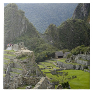 Machu Picchu, ruïnes of Inca city, Peru. 2 Tegeltje