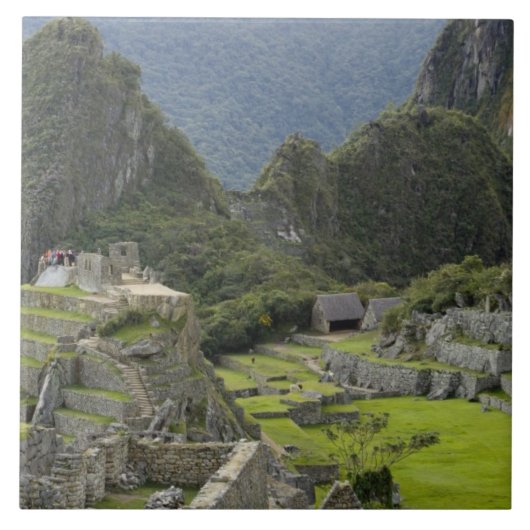 Machu Picchu, ruïnes of Inca city, Peru. 2 Tegeltje (Voorkant)