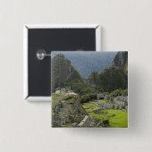 Machu Picchu, ruïnes of Inca city, Peru. 2 Vierkante Button 5,1 Cm (Voorkant /achterkant)