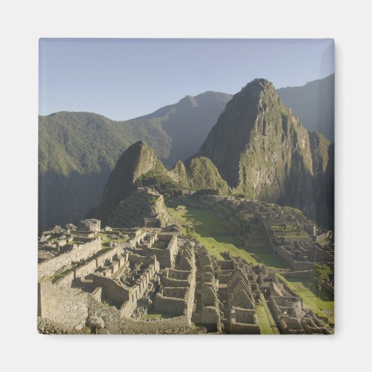 Machu Picchu, ruïnes of Inca city, Peru. Magneet (Voorkant)