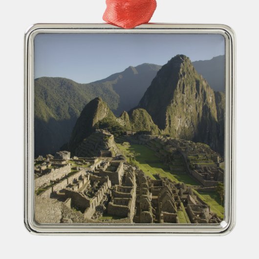 Machu Picchu, ruïnes of Inca city, Peru. Metalen Ornament (Voorkant)