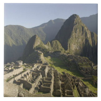 Machu Picchu, ruïnes of Inca city, Peru. Tegeltje
