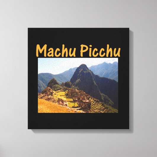 machu picchu ruïnes peru zonsopgang canvas afdruk (Voorkant)