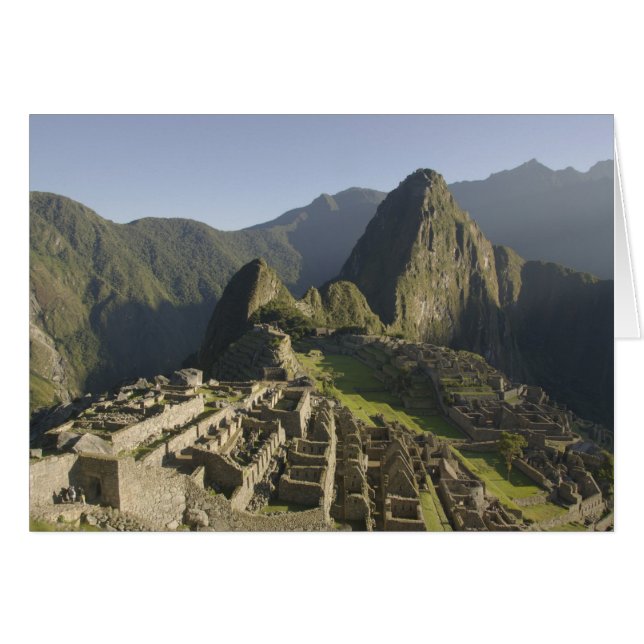 Machu Picchu, ruïnes van Inca-stad, Peru. (Voorkant Horizontaal)