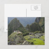 Machu Picchu, ruïnes van Inca-stad, Peru. 2 Briefkaart (Voorkant / Achterkant)