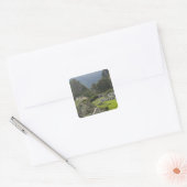 Machu Picchu, ruïnes van Inca-stad, Peru. 2 Vierkante Sticker (Envelop)