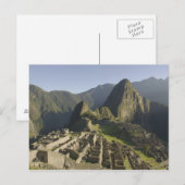 Machu Picchu, ruïnes van Inca-stad, Peru. Briefkaart (Voorkant / Achterkant)