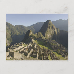 Machu Picchu, ruïnes van Inca-stad, Peru. Briefkaart