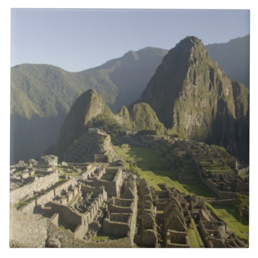 Machu Picchu, ruïnes van Inca-stad, Peru. Tegeltje (Voorkant)