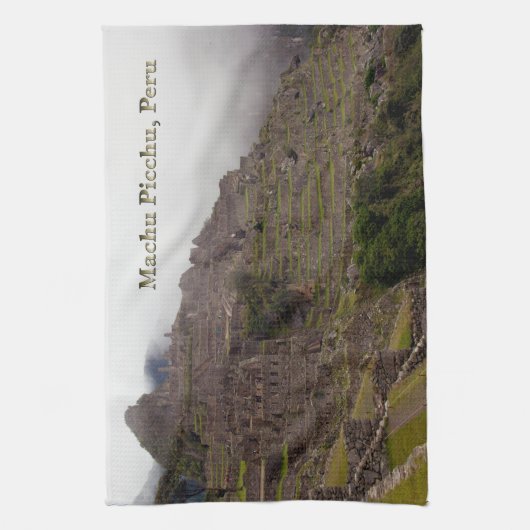 Machu Picchu Ruins, Peru gaat dicht Theedoek (Verticaal)