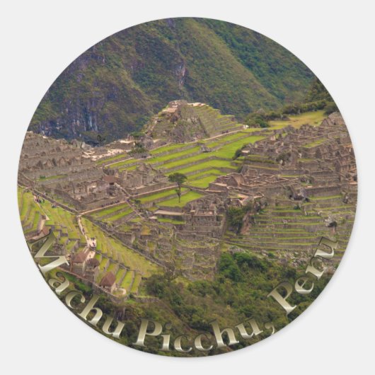 Machu Picchu Ruins, Peru Ronde Sticker (Voorkant)
