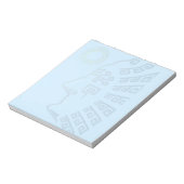 Machu Picchu Silhouette op Light Blue Notitieblok (Linkerzijde)