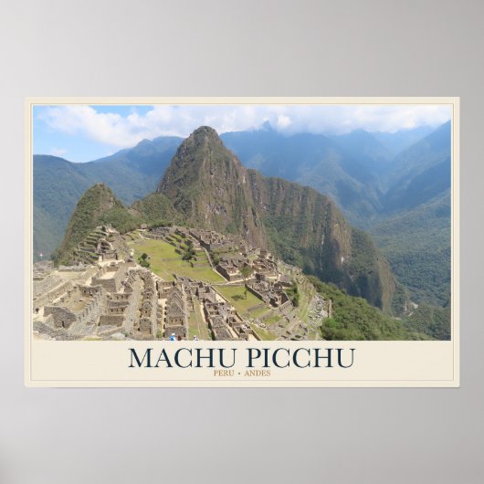 Machu Picchu stenen terrassen Poster (Voorkant)